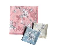 LLHCF Portatile Colorato Motivo Floreale Fazzoletto Per Donna Ragazze Gentiluomo Poliestere Stampato Fazzoletti Per Le Donne Poliestere Signore Fazzoletti Nozze Madre Dello Sposo, Schema tre, Taglia