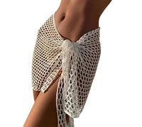 LLHCF Sarong-costume da bagno per donne ragazze cravatta laterale spiaggia avvolgente gonna sciarpa pura costume da bagno dal basso verso l'alto