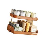 LLHCF Scaffale per tazze da caffè a 2 ripiani, organizer da bancone, supporto multifunzionale per uso commerciale e spezie