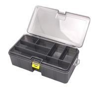 LLHCF Scatola per attrezzatura da pesca a doppio strato, organizer per esche da pesca, con testa girevole, esca per esche da pesca, facile da usare, con gancio e gancio