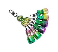 LLHCF Set di 6 scatole per attrezzatura da pesca per calamari, esche protettive, set di ganci con moschettone e cappuccio di copertura per amo da pesca