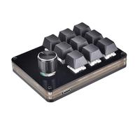 LLHCF Tastiera macro programmabile a 9 tasti tastiera meccanica da gioco macro con tastiera a manopola Tastiera da gioco hot swap
