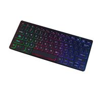 LLHCF Tastiera sottile con cavo 78keys Piccola tastiera Colorata Retroilluminazione a LED Carattere Keycaps traslucidi per ufficio e gioco