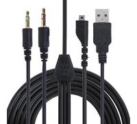 LLHCF USB 3.5mm Mic Cavo 2m USB Cuffie Cavo Parti di Riparazione Del Filo Per Arctis 3 5 7 Cuffie Auricolare