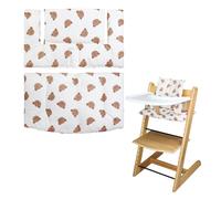 LLHQAMT Cuscino seggiolone, morbido e confortevole seggiolino con grafica carina, per Tripp Trapp, il cuscino rende il bambino seduto più sicuro e confortevole (Orsetto Cartone Animato)