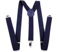 LLHTTDMBDFC Bretelle regolabili for uomo donna, bretelle elastiche resistenti pantaloni di sollevamento sicuri(Blue)