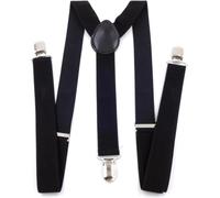 LLHTTDMBDFC Bretelle regolabili for uomo donna, bretelle elastiche resistenti pantaloni di sollevamento sicuri(Black)