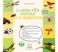 Llibre per pintar els insectes (2-6 anys) - bilingüe CAT-ENG - amb imatges realistes + lletra de pal + activitats: Inspirat en pedagogies actives com ... llenguatge, observació, motricitat i atenció.