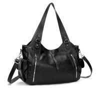 LLIDDAMES Borsa a Tracolla Grande Vintage Morbida Borsa Casual da Donna Borsa Pelle PU per Donna Y2K City Bag Borsa da Lavoro Casual Borsa Elegante e spaziosa per Tutti i Giorni(Black,40 * 15 * 25cm)