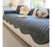 LLIDDAMES Copridivano 1 2 3 posti Copridivano Angolare Copertura Tutte Le Stagioni Copri Divano Tessuto Super Morbido Fodera per Cane Gatti Antiscivolo Sofa Protettore(Dark Grey,70 * 90cm)