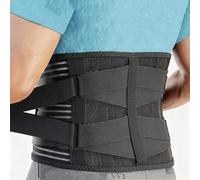LLIDDAMES Fascia Lombare Supporto Schienaper Uomini e Donne per alleviare Il Dolore Lombare Lombare Supporto con 6 Supporti Cintura di Supporto Lombare per ernia del Disco, Sciatica(Black,XXL)