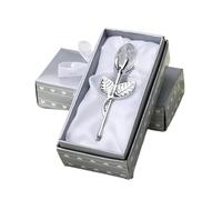 LLILUEBVA Regalo di San Valentino Cristallo Rosa Fiore artificiale Argento Asta d'oro for la fidanzata Regali di nozze for gli ospiti(Sliver White)