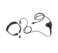 LLINthy Auricolari con microfono a gola, con tubo acustico push to talk, per adattatore Ptt IC-F4TR/-F10/-F20/-V82