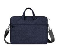 LLINthy Borsa per computer portatile per computer portatili da 15,6-16 pollici, facile accesso, tasca frontale che protegge la custodia alla moda, blu navy