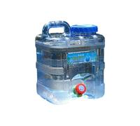 LLINthy Brocca di stoccaggio dell'acqua del PC con maniglia ergonomica Ruotare il rubinetto per il campeggio del cortile e la preparazione delle emergenze Contenitore di stoccaggio dell'acqua