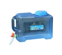 LLINthy Brocca di stoccaggio dell'acqua del PC con maniglia ergonomica Ruotare il rubinetto per il campeggio del cortile e la preparazione delle emergenze Contenitore di stoccaggio dell'acqua