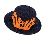 LLINthy Cappello Attività All'aperto Autunno Inverno Protezione Sole Grande Bordo Celebrazione Accessorio Strega Costume Cappello, Cappello nero., D