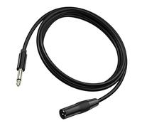 LLINthy Cavo bilanciato da maschio a 3 pin maschio a 6,35 mm, connettore bilanciato da 6,35 mm a microfono per chitarra stereo a 3 pin, connettori da 2/3/10 m