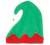 LLINthy Copricapo natalizio malizioso con campane per le vacanze abiti colorati per cosplay di Babbo Natale Helpers