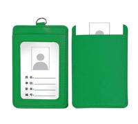 LLINthy Custodia per carte alla moda PU multifunzionale Bus Card Holder per le donne e l'uomo Portafogli per uomo, Verde
