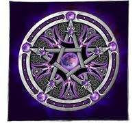 LLINthy Divinazioni Tovaglia Simbolo Stella Astrologia Tarocchi Carta Tovaglia Altari Panno Divinazioni Gioco Da Tavolo Accessorio Simbolo Stella Modello Tarocchi Carta Tovaglia Spirituale Deckcloth