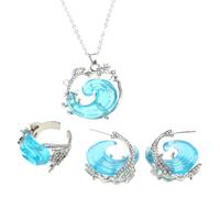 LLINthy Eleganti gioielli a tema dell'amicizia, con ciondolo, orecchini a goccia, gioielli unici adatti per donne e ragazze anelli alla moda