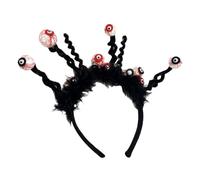 LLINthy Fascia per capelli con bulbo oculare che esplode per adulti Day Of The Death Dark Series Hairhoop Halloween fascia Cosplay accessori per feste