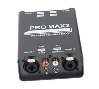 LLINthy Isolatore acustico professionale a 2 vie Isolatore acustico Corrente di eliminazione del rumore Mixer Trasmissione in diretta Filtro a terra Installazione facile Cancellatore di rumore