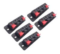 LLINthy Morsetti a molla uditivi ispessiti Clip per basetta breadboard 4Pin LED Lampada Test Connettori per altoparlanti per cablaggio rapido Terminale ad alta corrente per uditivo