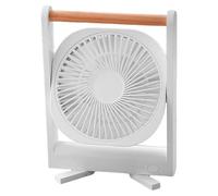 LLINthy Pratico ventilatore da tavolo alimentato USB con operazioni silenziose che raffredda ad aria ricaricabile struttura ABS per ufficio o viaggio ricaricabile