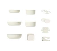 LLINthy Set di pentole antiaderenti con manico staccabile Padella in alluminio Padelle Pentole per soffriggere bistecca e friggere Set di padelle antiaderenti