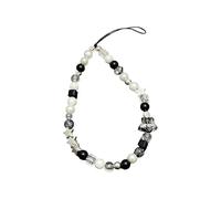 LLINthy Sicuro contro le cadute del telefono sospeso cavo con perline di pietra stella per viaggi all'aperto e fitness cinghie del telefono fatte a mano