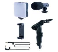 LLINthy Starter Set Per La maggior parte degli Smartphone Vlog Set Con Treppiede Luce Microfono E Clip Del Telefono Per Videochiamata Conferenza Viaggio Friendly Content Creazione Attrezzature