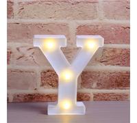 LLiuvccz Lampada con lettere dell'alfabeto luminose, luci LED decorative, luce notturna per casa, matrimonio, compleanno, Natale, festa decorativa (Y, 16 cm)