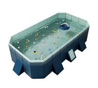 LLiuvccz Piscina pieghevole, piscina all'aperto, resistente all'usura, non gonfiabile, grande piscina all'aperto, giardino, cortile, feste estive in acqua (A,1,6 m)