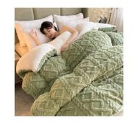 LLiuvccz Trapunta invernale ispessita super morbida isolante con ibisco, in cashmere e ibisco, in doppio tessuto, traspirante, calda e soffice, coperta in velluto su entrambi i lati, per il freddo