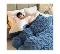 LLiuvccz Trapunta invernale ispessita super morbida isolante con ibisco, in cashmere e ibisco, in doppio tessuto, traspirante, calda e soffice, coperta in velluto su entrambi i lati, per il freddo