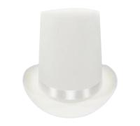 Lljsszr Cappello a Cilindro Elegante per Costume Mago Accessorio Uomo con Stile Vintage Inglese Materiale Non Tessuto Adatto per Travestimenti Festa Cosplay S, Bianco
