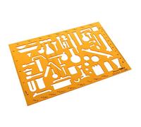 Lljsszr Drawing Template Modello Geometrico Righello per Matematica Stencil da Disegno Strumento Didattico in Plastica Trasparente Adatto per Laboratori Scuol, Verde, 209x141mm