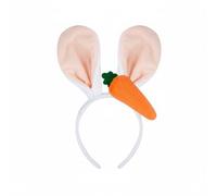 Lljsszr Fermaglio per Capelli Bambini Fascia Orecchie Coniglio Cerchietto Animale Accessorio Capelli Fascia Costume Leggera Modellabile con Filo Ferro Interno, Bianco+Rosa, Orecchie+Carota