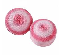 Lljsszr Gomitolo di Filato con Gradiente di Colori Vivaci Morbido al E Antipilling per Progetti di Maglia E Uncinetto Creativi Adatto per Realizzare, Sfumato Rosa E Bianco
