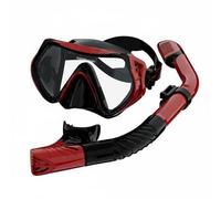 Lljsszr Maschera Subacquea Bambini Occhialini Immersione Visore Silicone Lente Rinforzata Funzione Anti-appannamento Adatta per Esplorazione Sott'acqua, Rosso, Mascher Snorkel