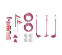 Lljsszr Set da Gioco per Esercitarsi in Minigolf per Bambini, Giocattolo Interattivo Portatile, Giocattolo Educativo, Set di Giocattoli per Campi da Golf all&, Rosa
