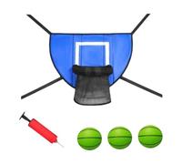 Lljsszr Set di Canestro da Basket Universale per Trampolino con 3 Mini Palloni E 1 Pompa per Bambini, Verde