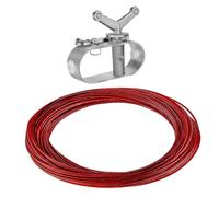 Lljsszr Tenditore a Vite per Coperture Piscina Compatto Verricello con Manovella Cavo in Acciaio con, 30m