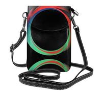 LLKGO TFusion - Borsa a tracolla con motivo a vortici a tre colori, borsa per cellulare, piccolo portafoglio da donna, un regalo pratico adatto per uscire, allenarsi e fare shopping