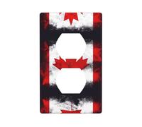 LLKGOT Bandiera canadese Modello Doppio pannello di parete dell'incavo durevole di potere della famiglia per gli incavi decorativi ed i commutatori