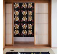 LLKGOT Bella tenda con stampa a testa di tigre, 86,4 x 142,2 cm, tenda per porta in tessuto di qualità per uso domestico e ufficio