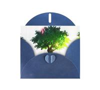 LLKGOT Biglietto d'auguri con immagine di Big Tree In The Sun, carta perlescente di alta qualità, design a doppio lato effetto perlato