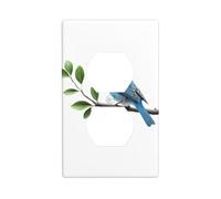 LLKGOT blu uccello Modello Doppio pannello di parete della presa di corrente domestica copertura durevole per prese decorative e interruttori